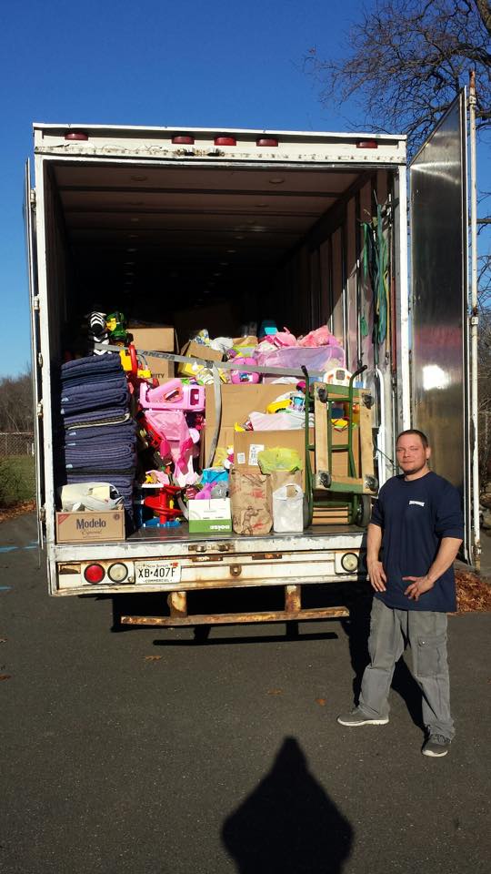Look at all the toys we collected Our Ridgewood Movers are using our own trucks to transport the toys to the event
